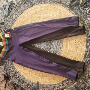 Two Zumba All That Glitters Is Zumba Ankle Leggings - Bold Black & Night sky. XS